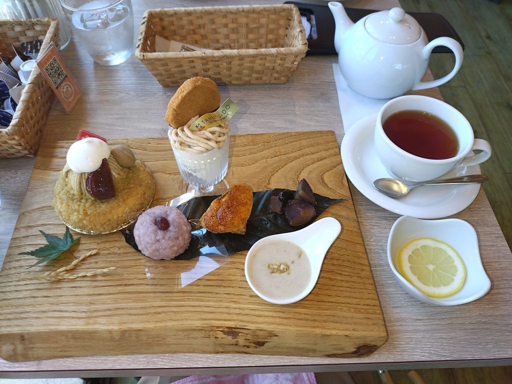 夢の里やながわの季節のスペシャルスイーツと紅茶